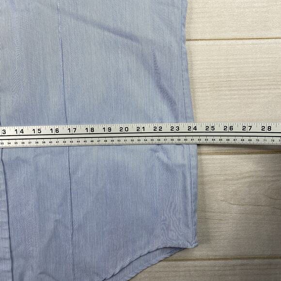 Tem Tex Western Shirt Mens 2XL Blue Micro Stripe Pearl Snap Pockets Cowboy Vtg - Picture 9 of 10